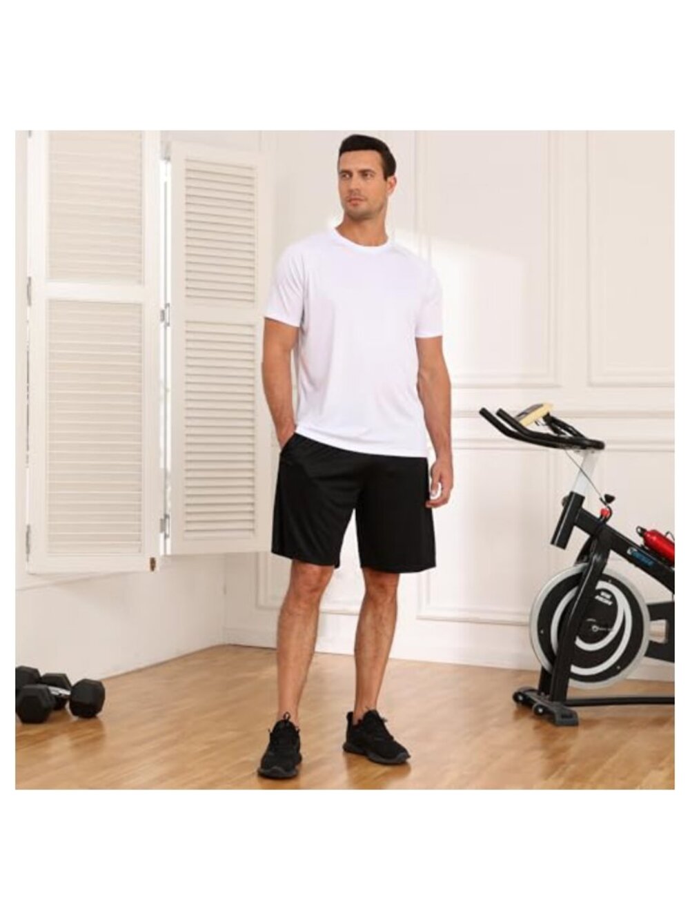 Men's Moisture Wicking Quick Dry Workout Gym T-Shirts Athletic Tees - Picture 3 of 6